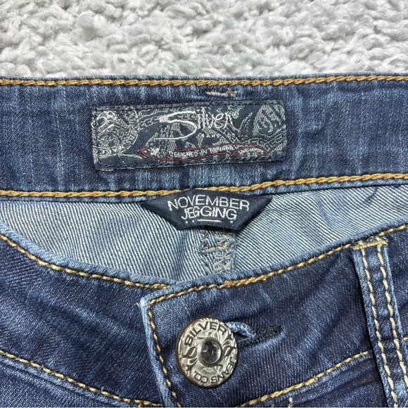Silver Jeans Womens 28 November Jegging Low Rise Dark Wash Stretch Denim Street - Picture 2 of 4